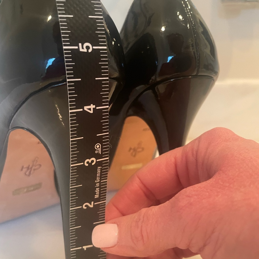 Cole Haan, Nike Air Black Peep Toe Heels, Size 8 - Picture 6 of 7